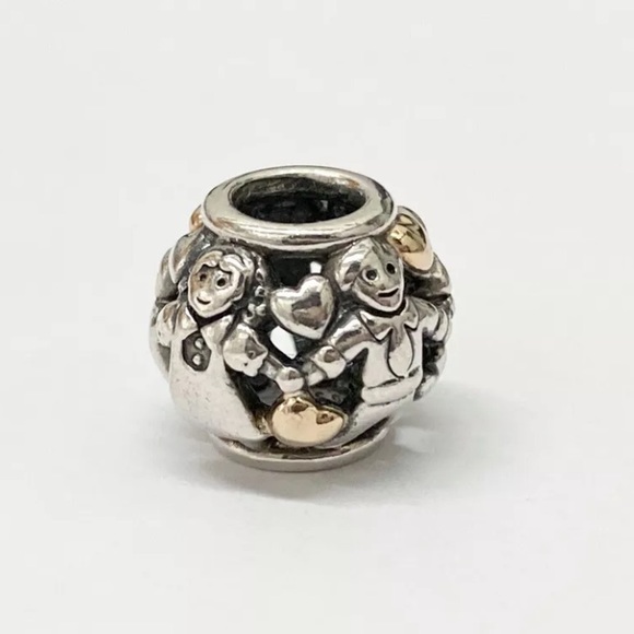 Auth. Retired Pandora Two Tone Family Forever Charm - Picture 8 of 9
